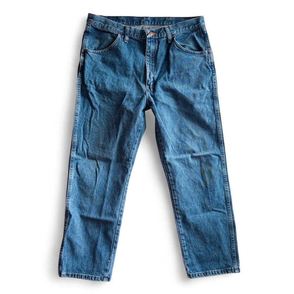 Rustler Mens Relaxed Straight Leg Jeans Blue Denim 36x29 87619SW